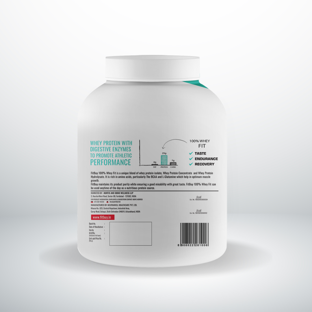FitBuy Whey Fit Protein and Fitness Whey Protein Concentrate 2kg