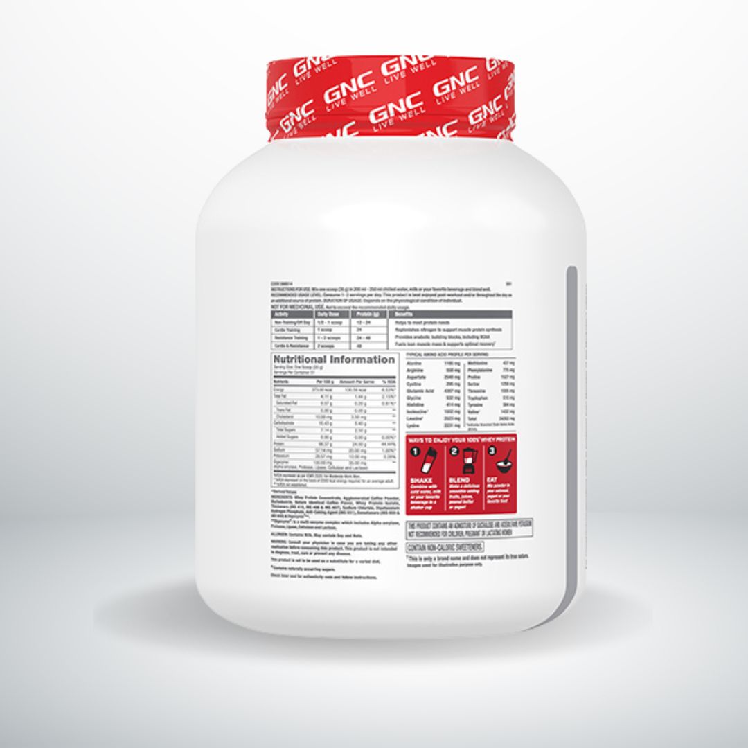 GNC PP Whey Protein Powder Chocolate Fudge 4 lbs