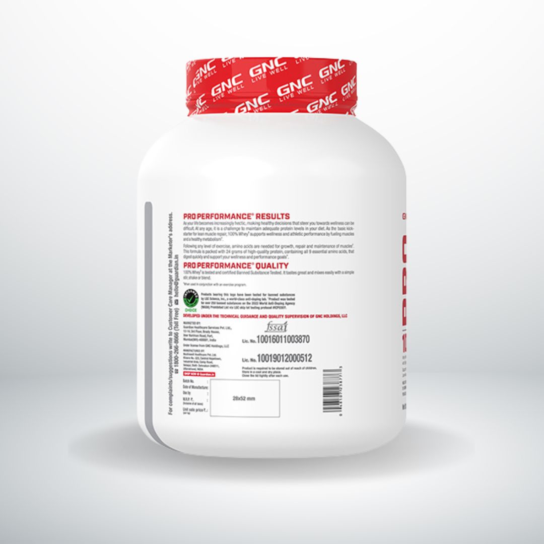 GNC PP Whey Protein Powder Chocolate Fudge 4 lbs