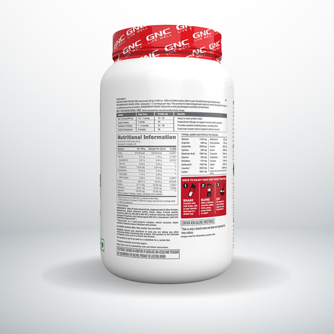 GNC PP Whey Protein Powder Chocolate Fudge 2 lbs