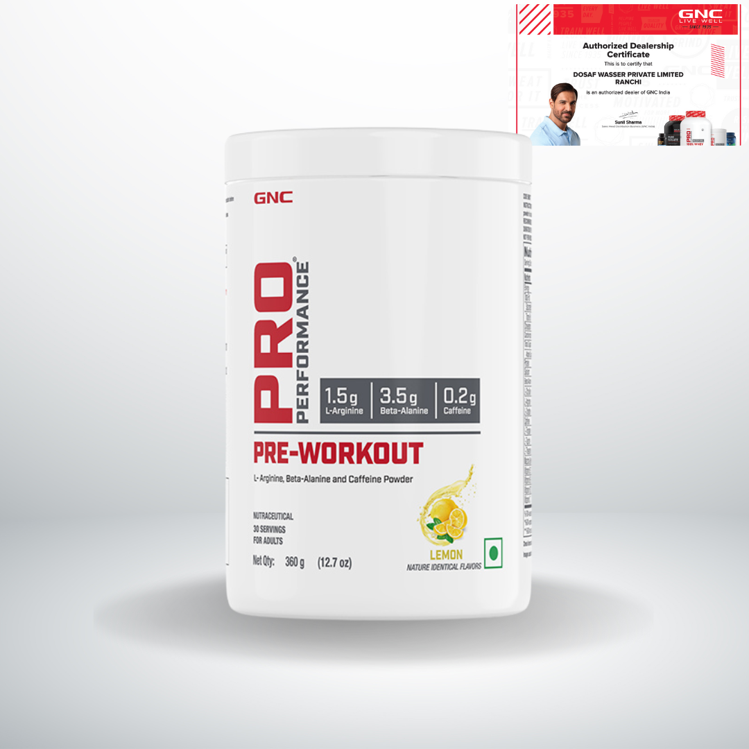 GNC Pro Performance Pre-Workout Lemon 360 gm
