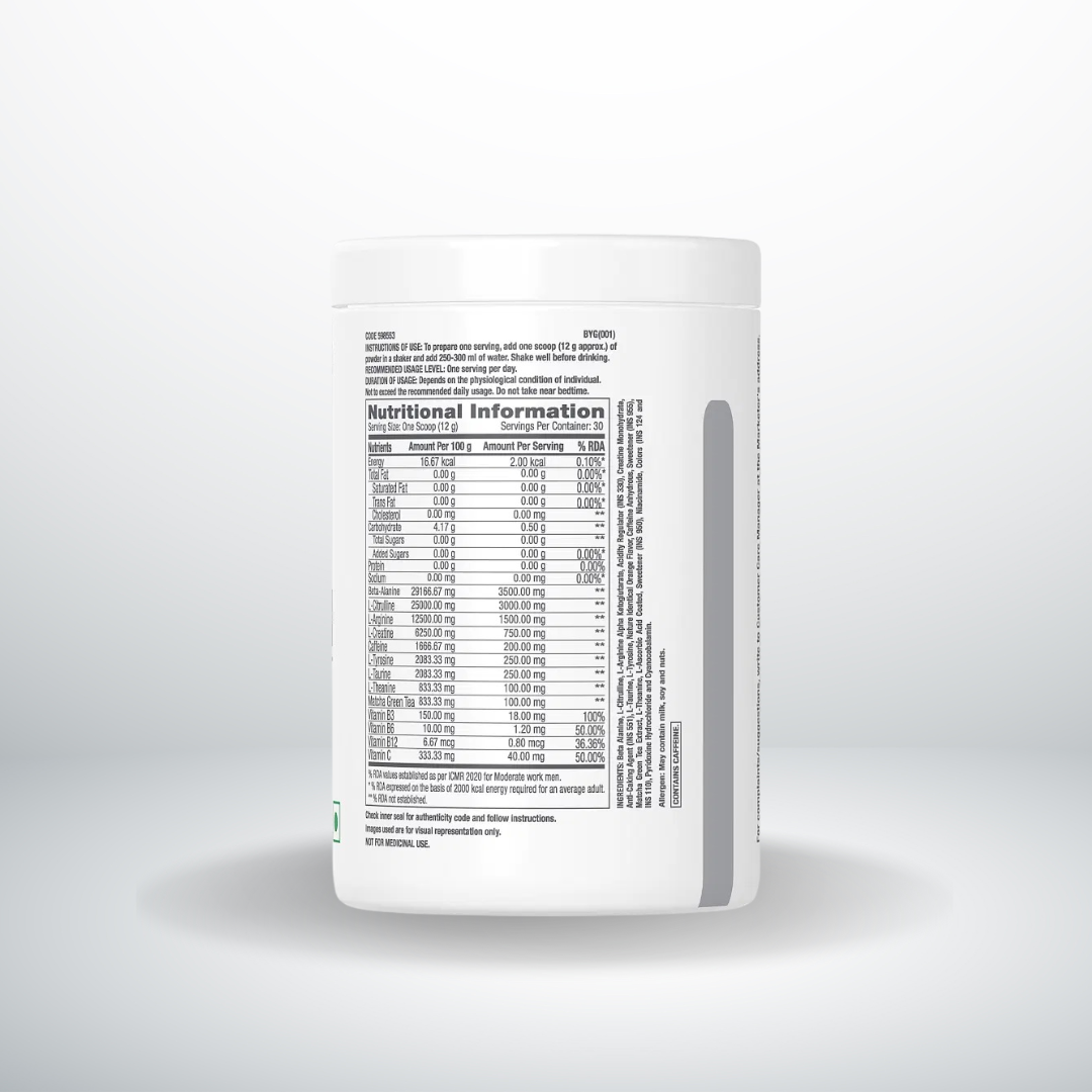 GNC Pro Performance Pre-Workout  Blood Orange 360 gm