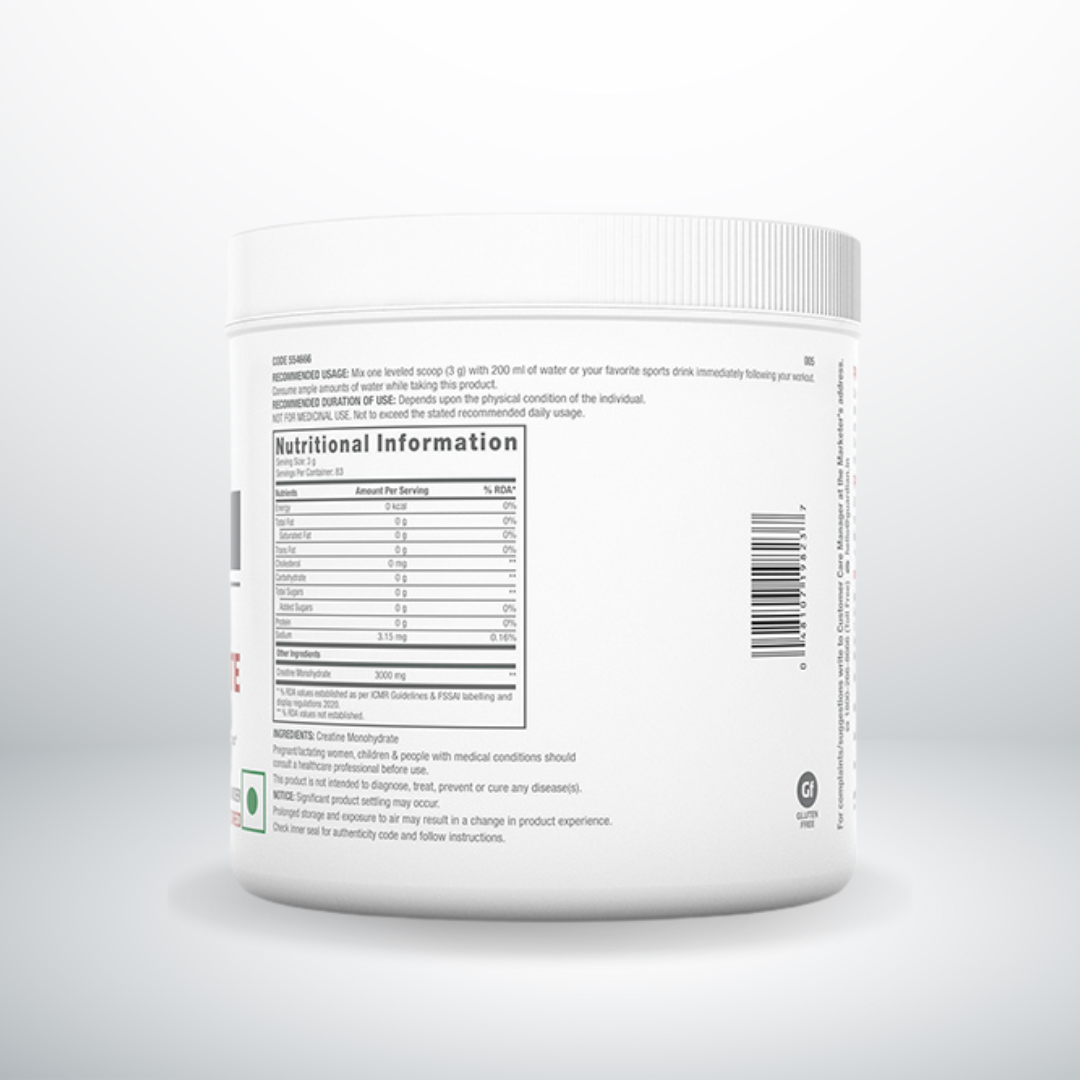 GNC Pro Performance Pure Micronized Creatine Monohydrate  Unflavoured  250 gm