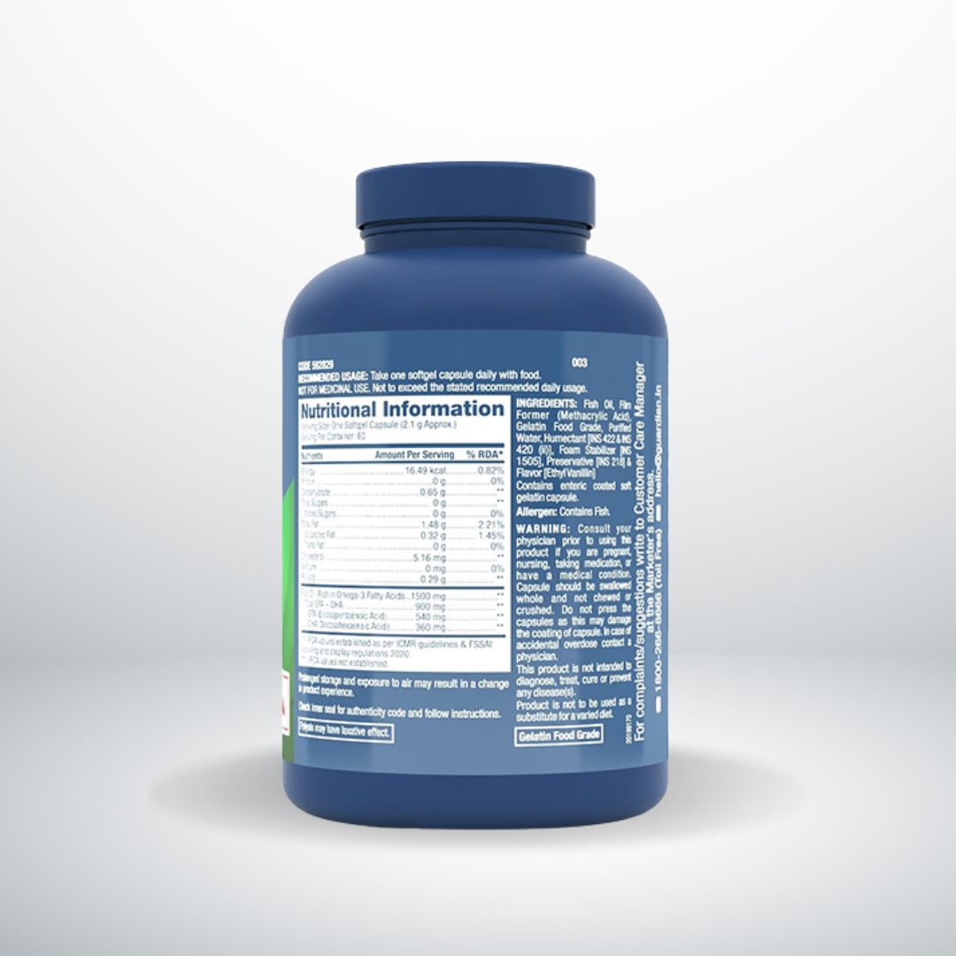 GNC Triple Strength Fish Oil SoftGel Cap 1x60