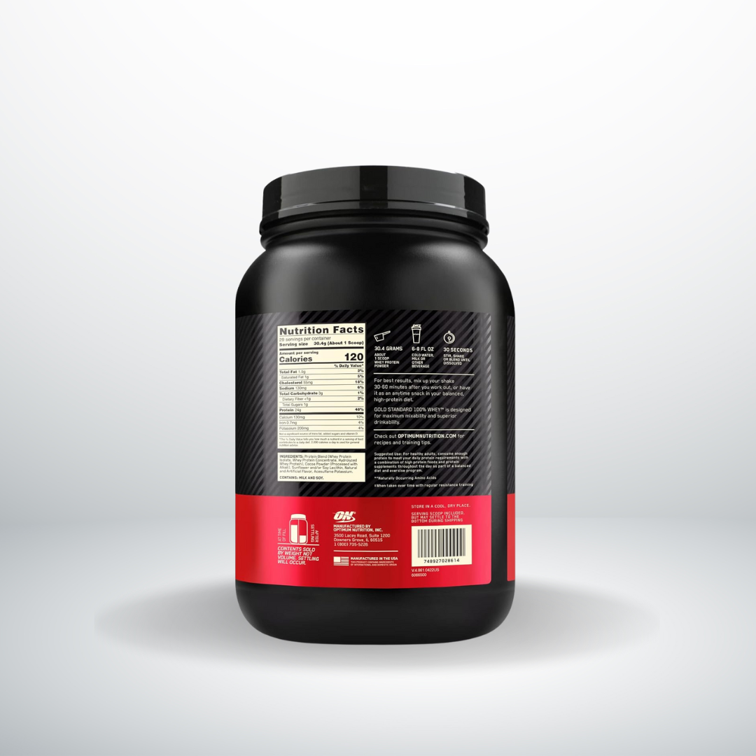 Optimum Nutrition (ON) Gold Standard Whey Protein Powder Double Rich Chocolate DRC 2lbs