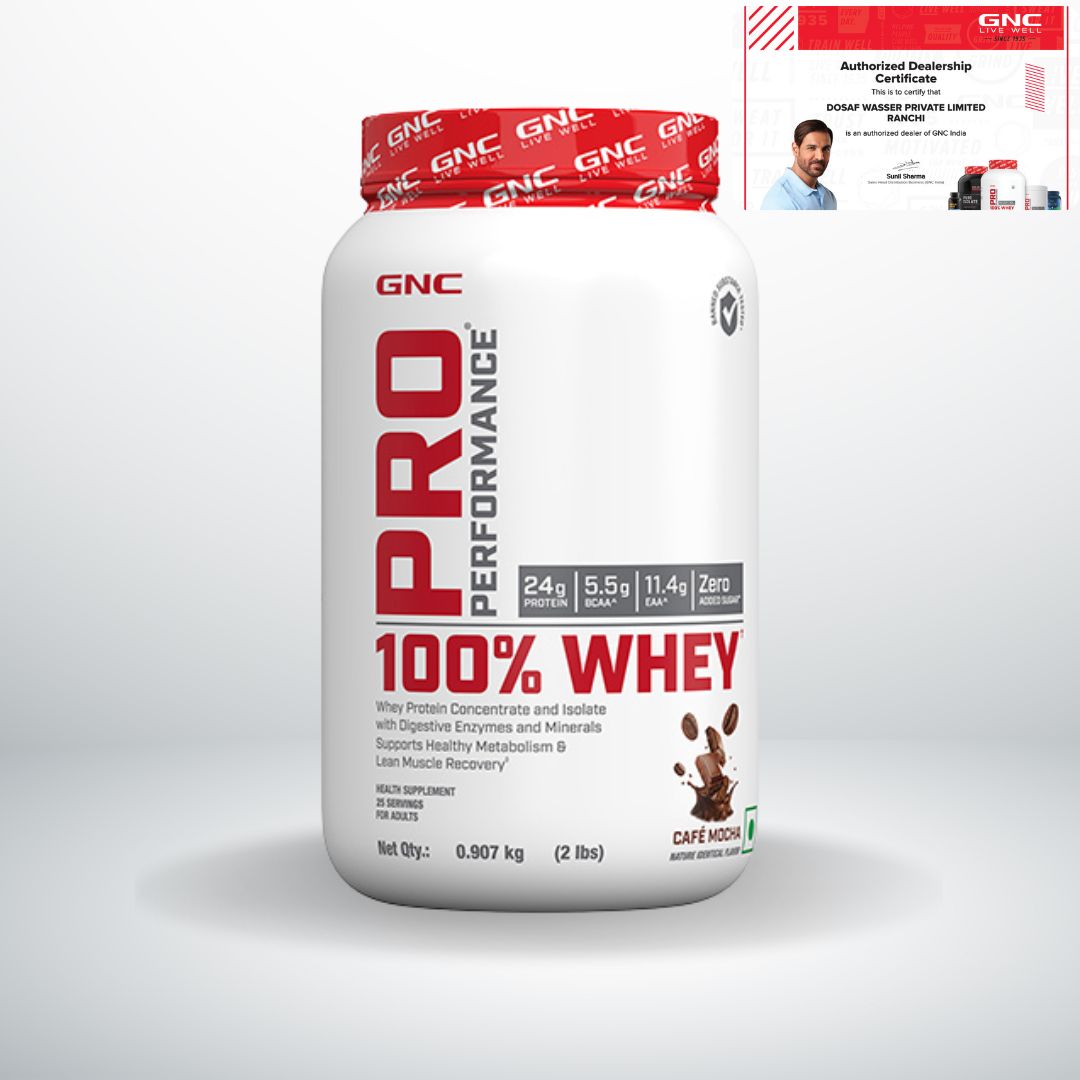 GNC PP Whey Protein Powder Cafe Mocha 2 lbs