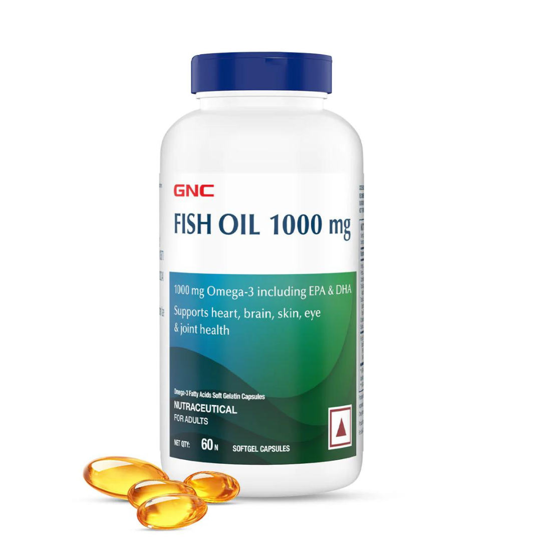 GNC Fish Body Oil 1000mg Cap (60 Capsules)