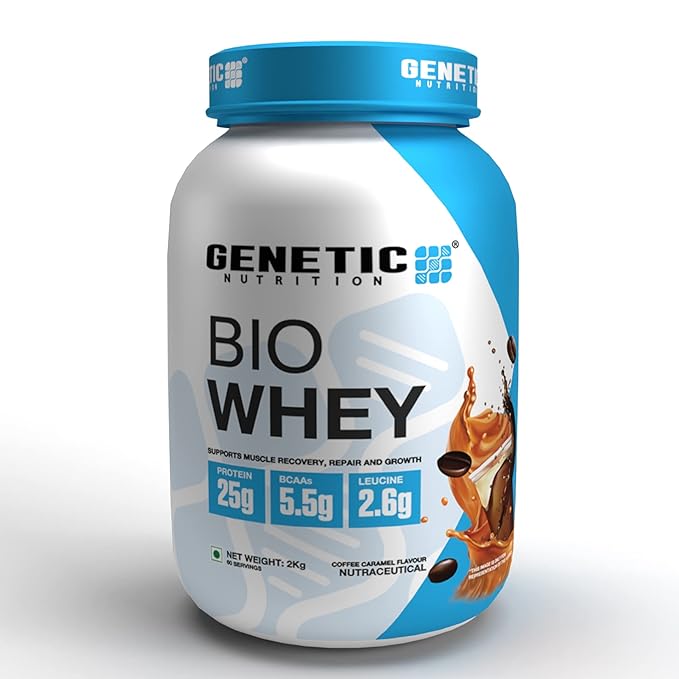 Genetic Nutrition Bio Whey Protein Supplement , Muscle Repair (Cafe Mocha ,2kg)