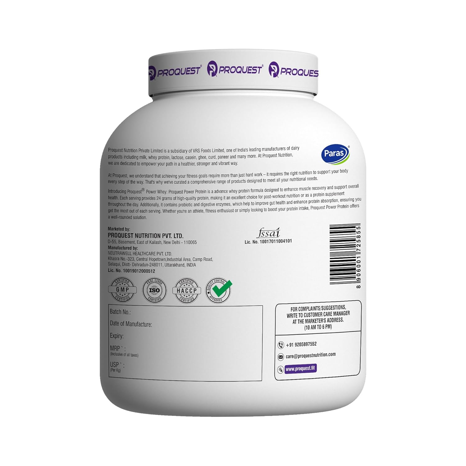 ProQuest Power Whey Protein Digezyme for Fast & Easy Digestion Cafe Mocha, 2 KG