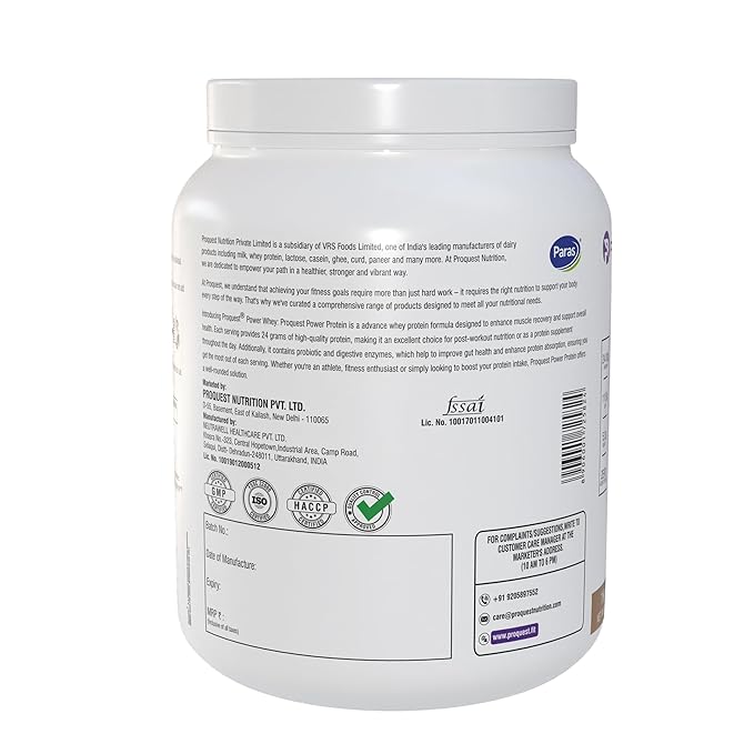 ProQuest Power Whey Protein Digezyme for Fast & Easy Digestion Cafe Mocha, 1KG