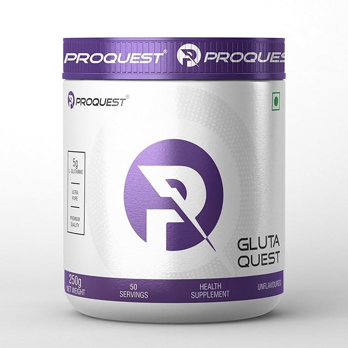 PROQUEST Gluta Quest - Pure Micronized Increase Muscle Strength & Endurance Unflavoured (250g)