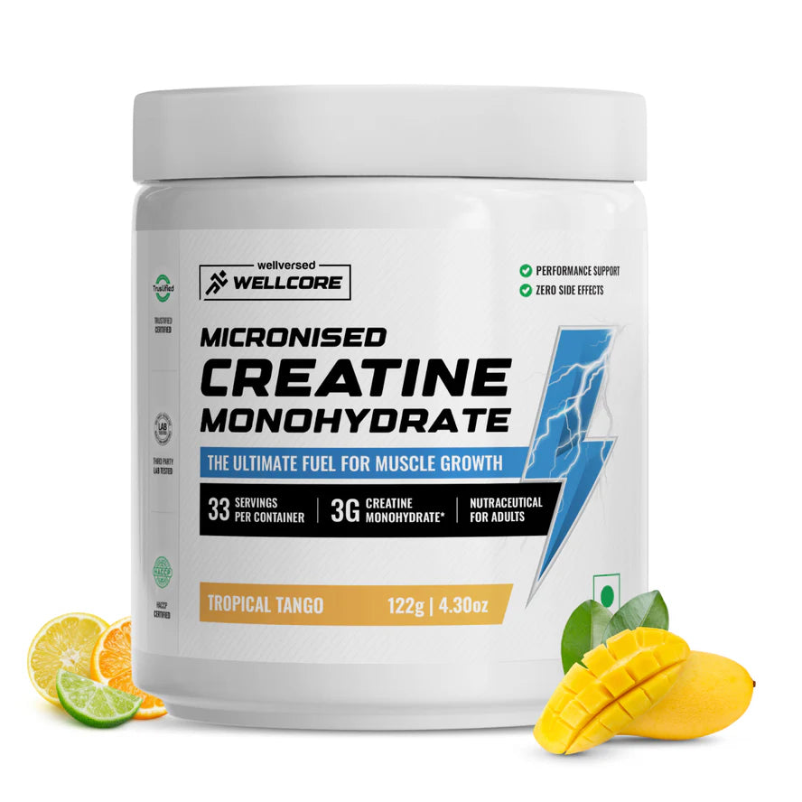 Wellcore Pure Micronised Creatine Monohydrate Tropical Tango 122g