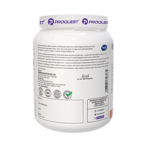 ProQuest Power Whey Protein Digezyme for Fast & Easy Digestion Kesar Pista 1kg