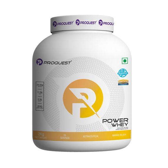 ProQuest Power Whey Protein Digezyme for Fast & Easy Digestion Mango Rush 2kg