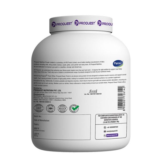 ProQuest Power Whey Protein Digezyme for Fast & Easy Digestion Mango Rush 2kg