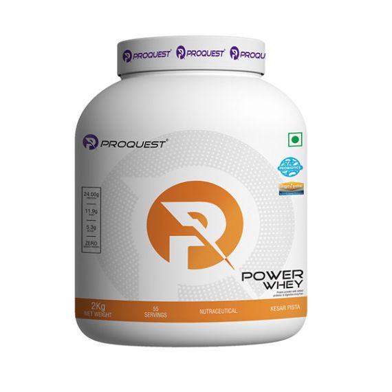 ProQuest Power Whey Protein Digezyme for Fast & Easy Digestion Kesar Pista 2kg
