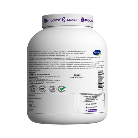 ProQuest Power Whey Protein Digezyme for Fast & Easy Digestion Kesar Pista 2kg