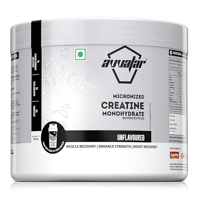 Avvatar Micronized Creatine Monohydrate Unflavored 100g