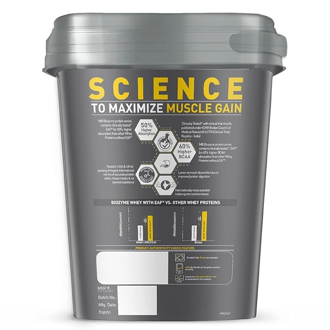 MuscleBlaze Biozyme Performance Whey Protein Rich Chocolate 4kg