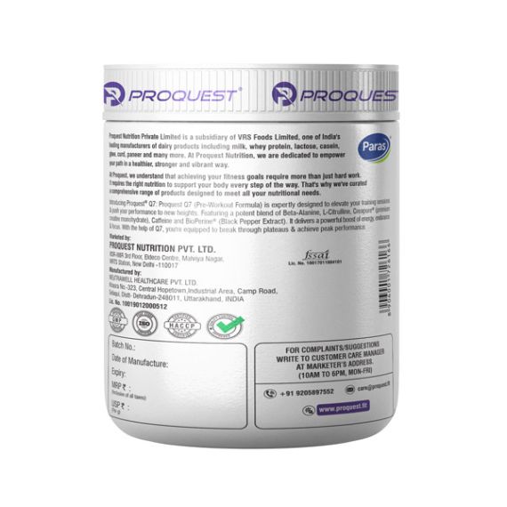 Proquest Nutrition Q7 Pre-Workout Lemon Zest 300g