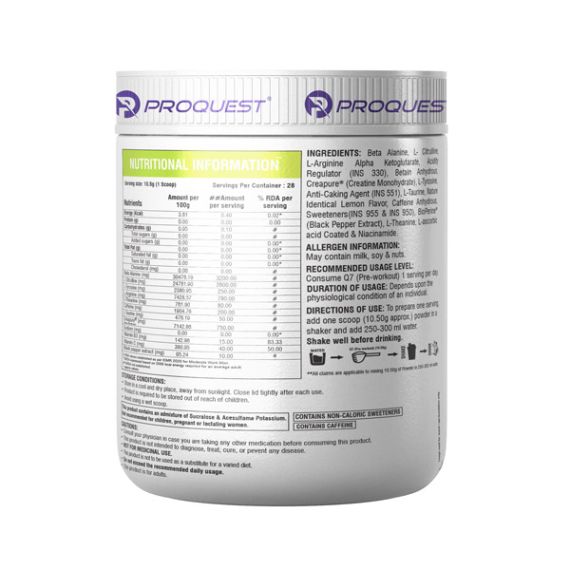 Proquest Nutrition Q7 Pre-Workout Lemon Zest 300g