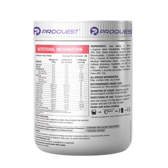 Proquest Nutrition Q7 Pre-Workout Salted Watermelon 300g