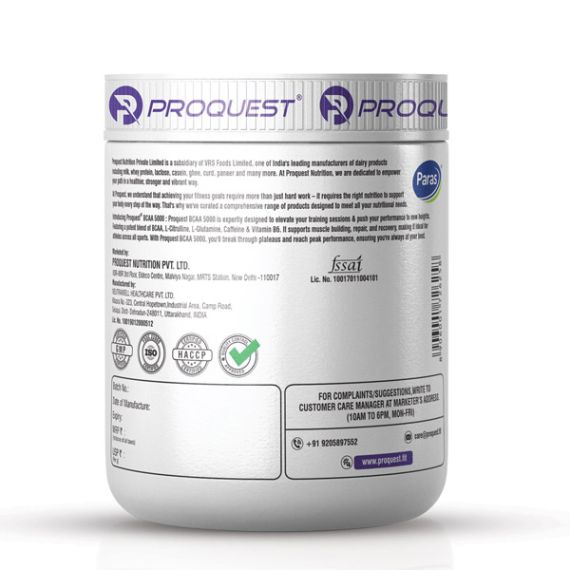 Proquest Nutrition BCAA 5000 with Caffeine & amp Vitamin B6 Salted Watermelon 240g