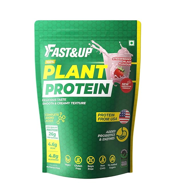 Fast&Up Plant Protein Support Muscle Health & Recovery Strawberry blast 900g