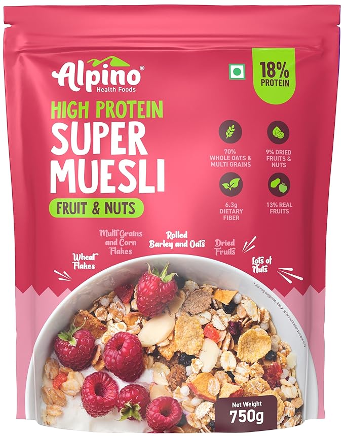Alpino High Protein Super Oats Muesli Fruit & Nut 750g