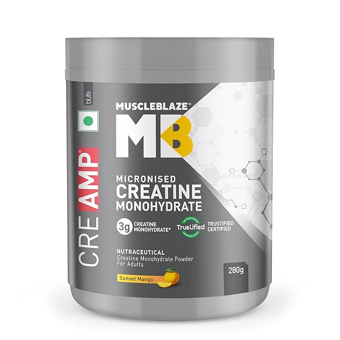 MuscleBlaze Creatine Monohydrate CreAMP Creatine Citrus Blast 250g