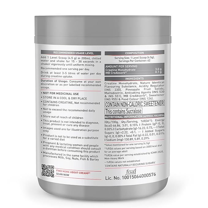 MuscleBlaze Creatine Monohydrate CreAMP Creatine Watermelon Kool Aid 250g