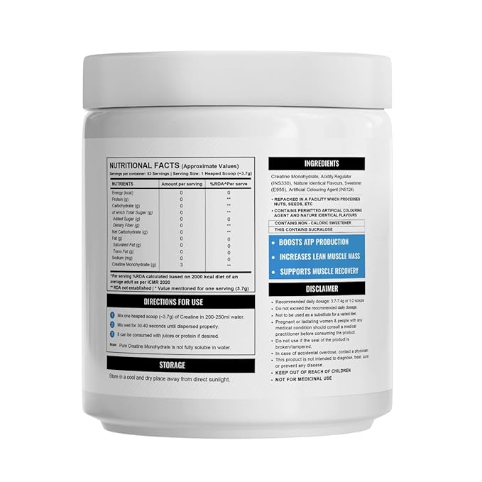 Wellcore Pure Micronised Creatine Monohydrate Fruit Fusion 307g