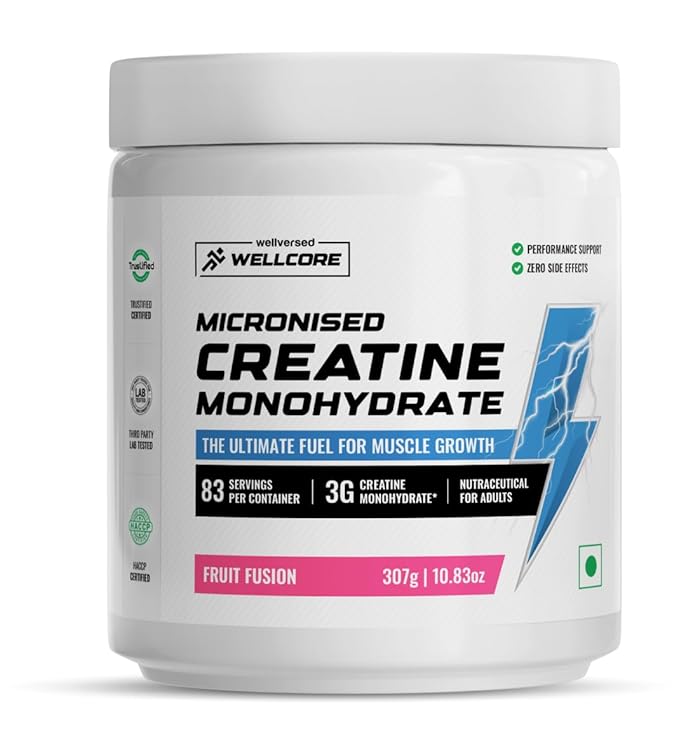 Wellcore Pure Micronised Creatine Monohydrate Fruit Fusion 307g