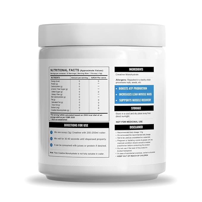 Wellcore  Pure Micronised Creatine Monohydrate Unflavored 100g