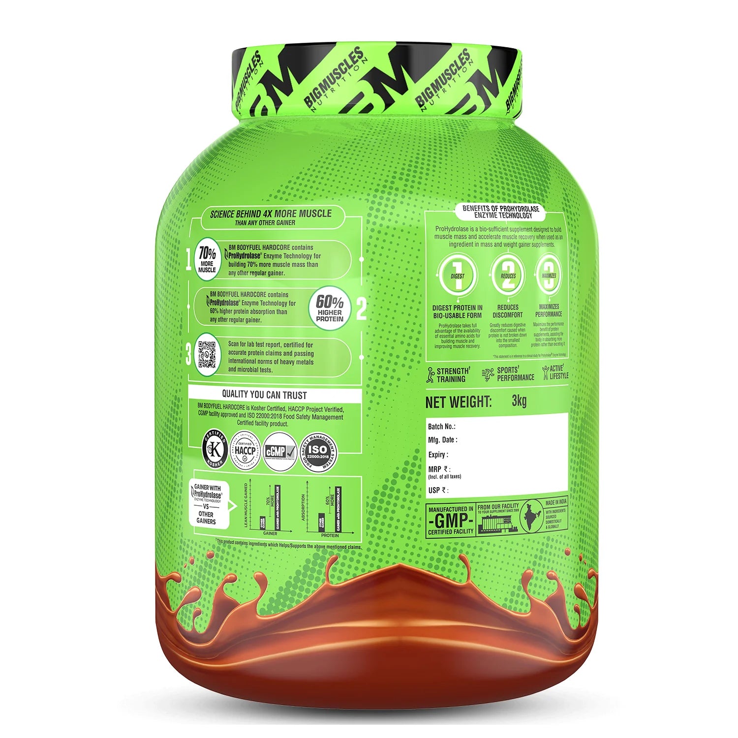 Bigmuscle Body Fuel Hardcore Chocolate Eclair 3kg