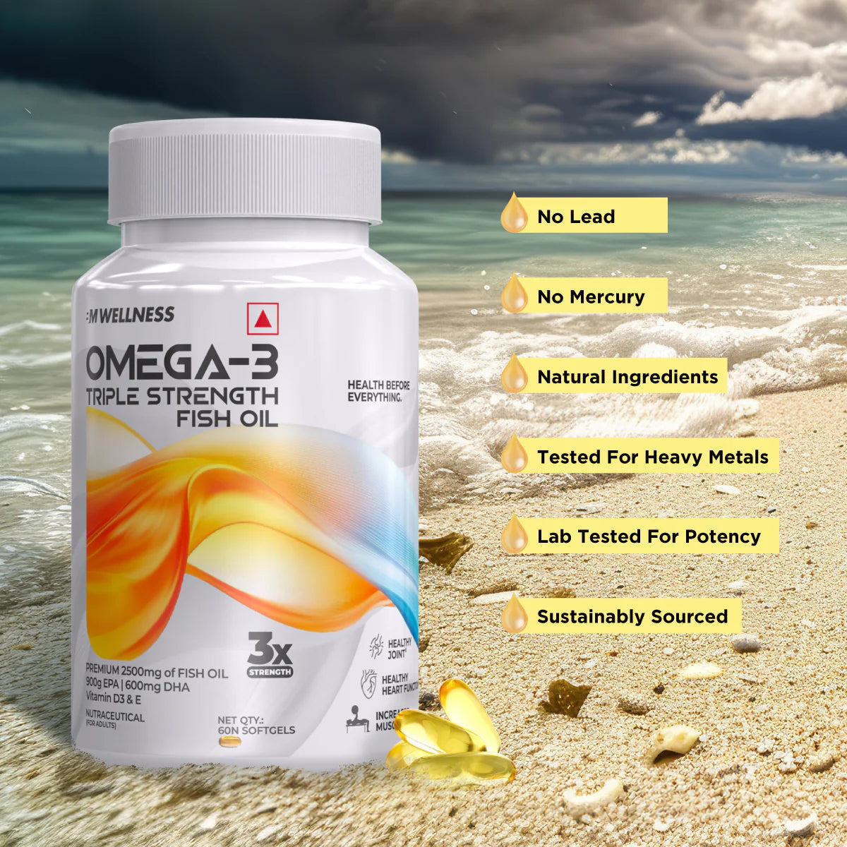 Bigmuscles Omega-3 Triple Strength Fish Oil 60tab