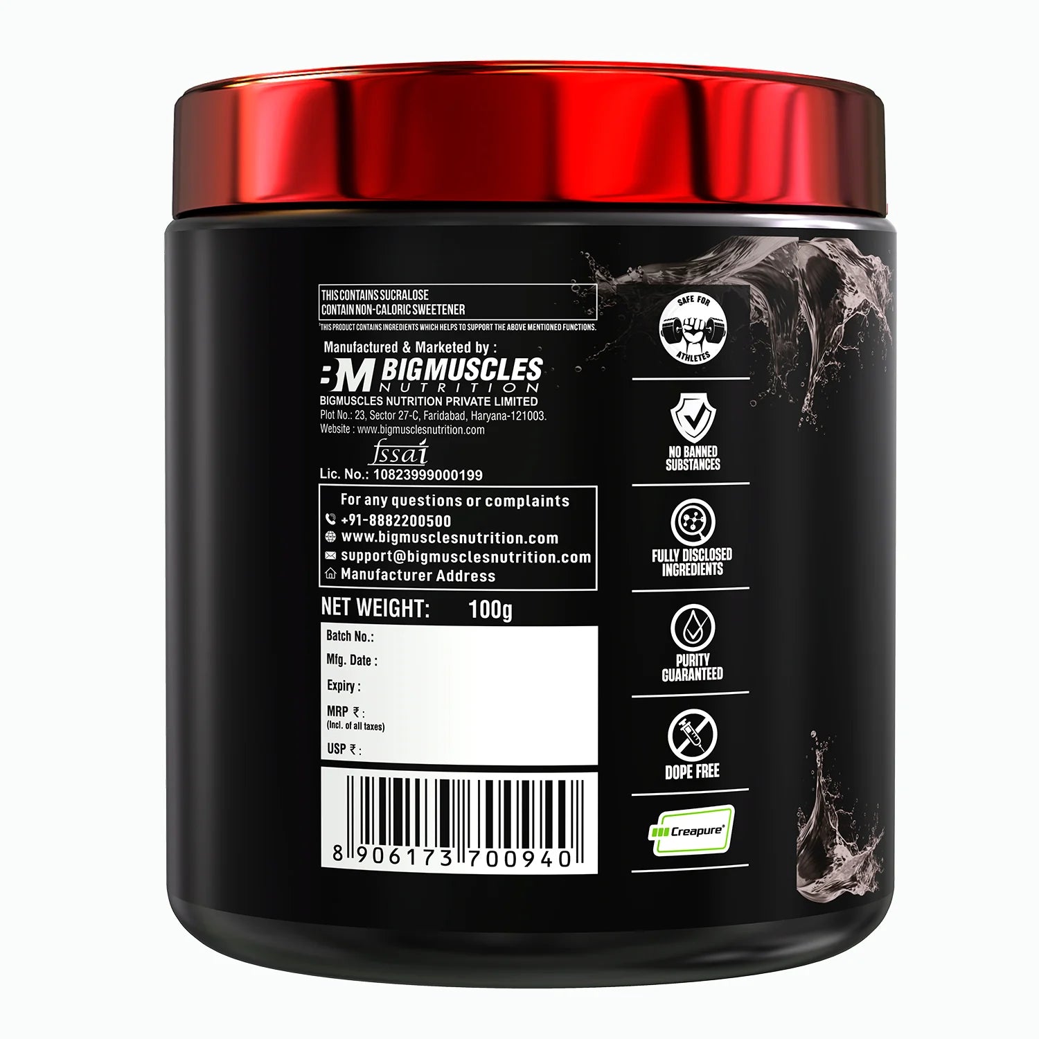 Bigmuscles Creagen Creatine Unflavored 100g