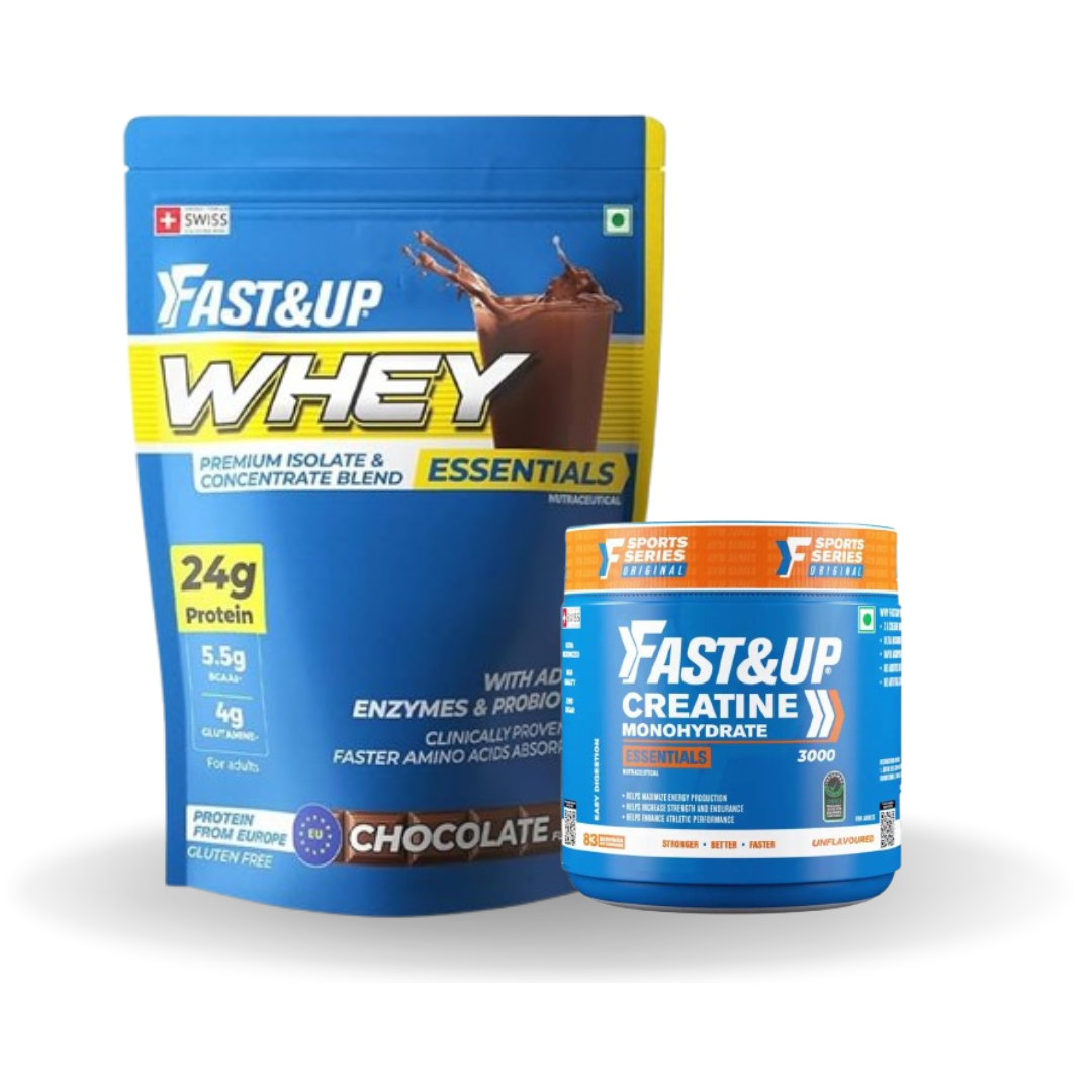 Fast&Up Whey Essentials Whey Protein Isolate & Concentrate Blend Chocolate 800g + Creatine free