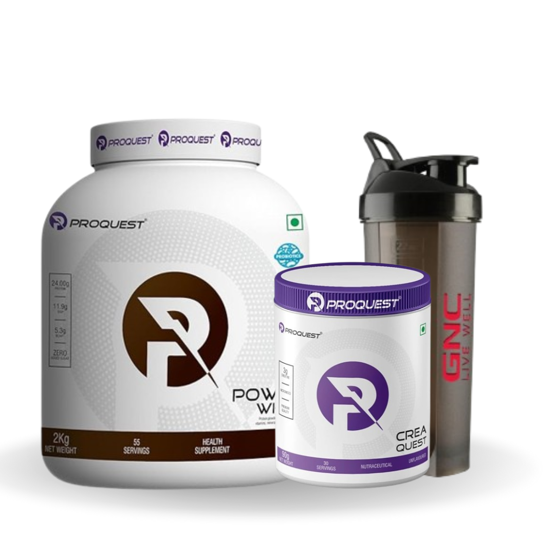 ProQuest Power Whey Protein Cafe Mocha, 2 KG+ Creatine Free+ Shaker Free