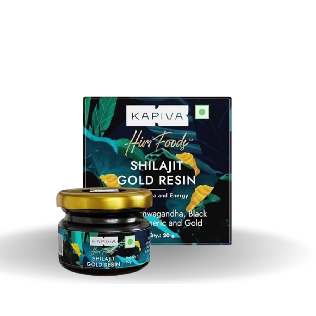 Kapiva Shilajit Boost Muscle Growth & Stamina  Gold Resin - 20g Pack Of 2